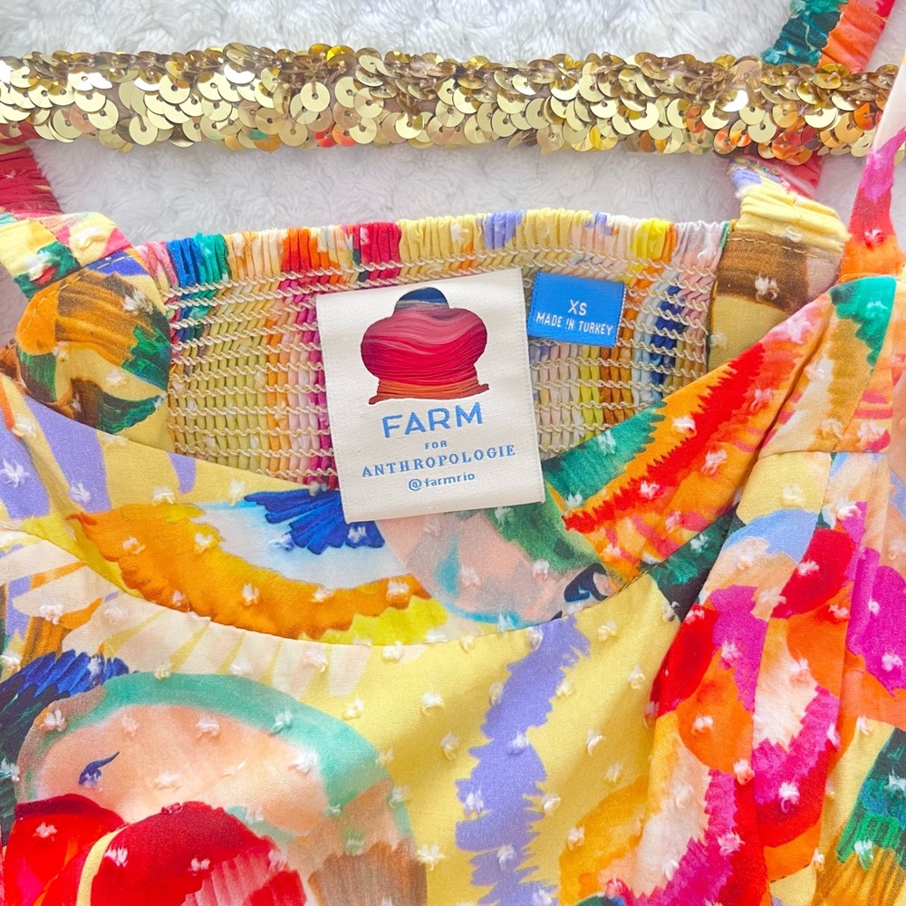 FARM Rio For Anthropologie Textured Tropical Maxi Dress - Picture 5 of 9